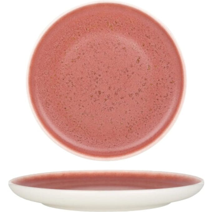 Rinart Dessertbord - Rosa - Porselein - 21 cm - set van 6
