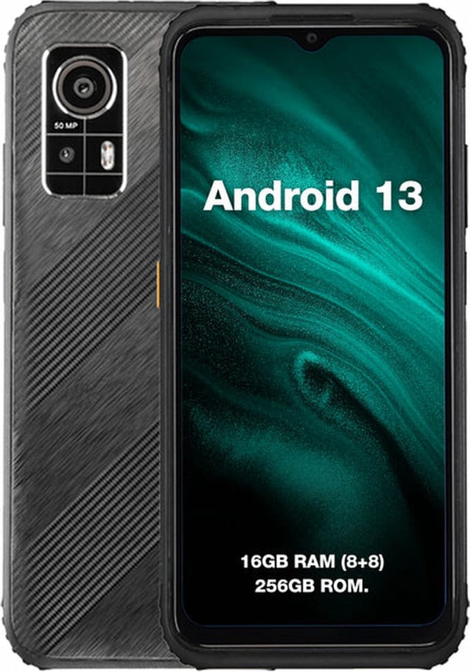 AGM H6, 16,7 cm (6.56"), 8 GB, 256 GB, 50 MP, Android 13, Zwart