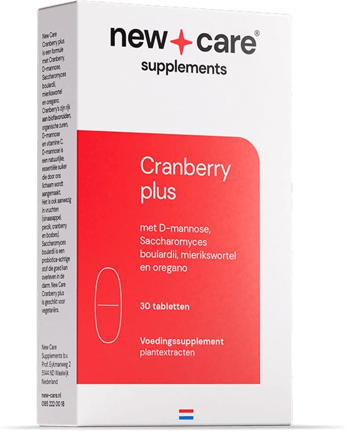 New Care Cranberry plus - D-mannose - 30 tabletten - vegetarisch