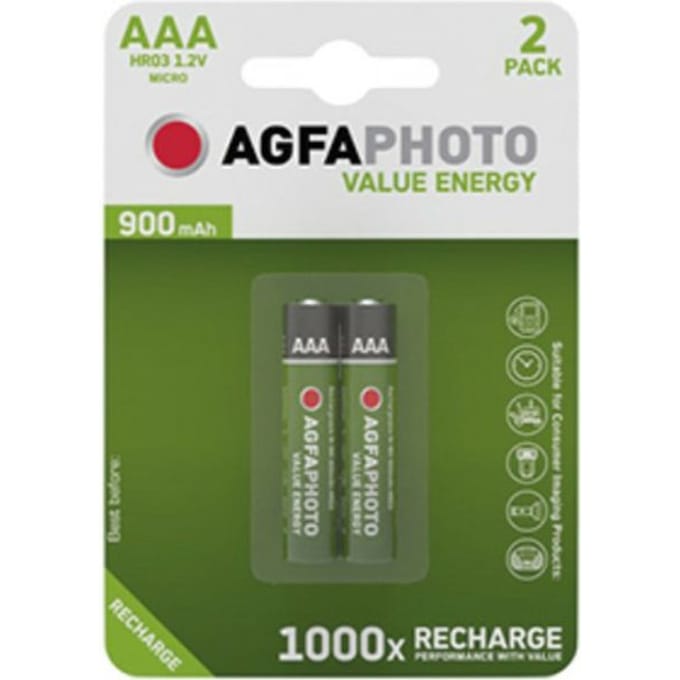 AgfaPhoto NiMh Micro 1000 mAh Oplaadbare batterij AAA Nikkel-Metaalhydride (NiMH)