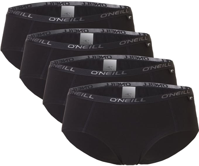 O'Neill Dames Hipsters 4-Pack Zwart - Maat M