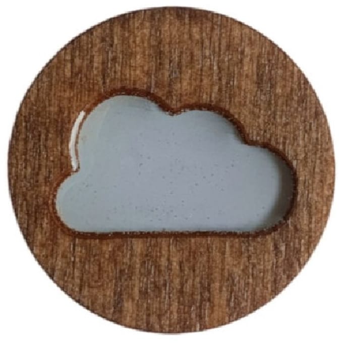 Naaldenhouder - NEEDLEMINDER HOUT - WITTE WOLK - naaldmagneet