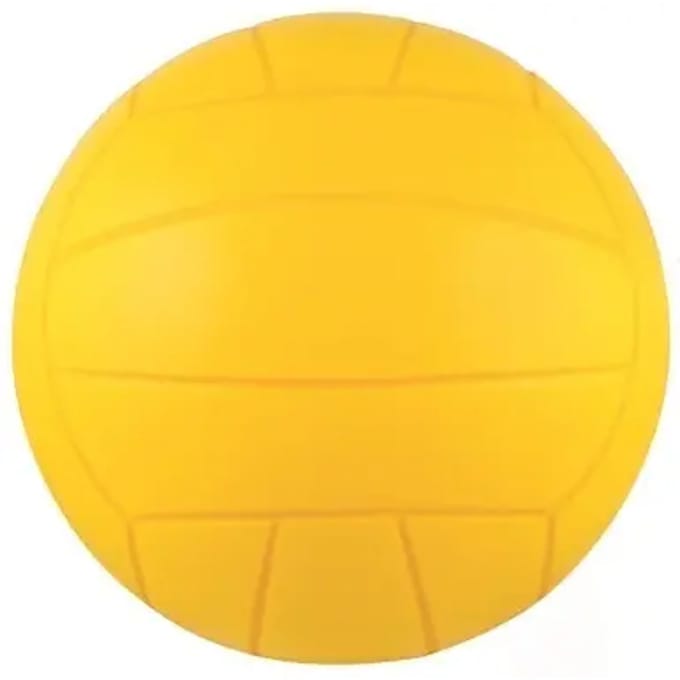 Foam Volleybal Geel 230 gram, Zacht Foam, Indoor
