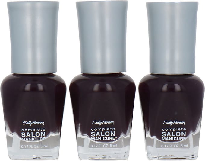 Sally Hansen Complete Salon Manicure Mini 3 x 5 ml Nagellak - 660 Pat On The Black (set van 3)