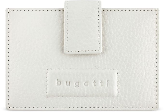Bugatti Elsa Kredietkaart etui RFID-bescherming Leer 11 cm - 5 Sleuven - weiß