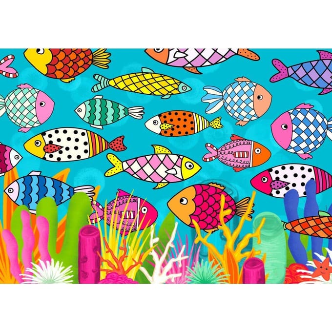 Enjoy Puzzle legpuzzel gekleurde vissen - 1000 stukjes puzzelplezier.