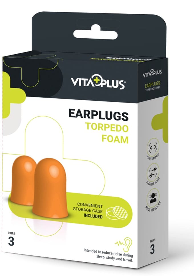Vitaplus Earplugs Torpedo Foam (3 paar)