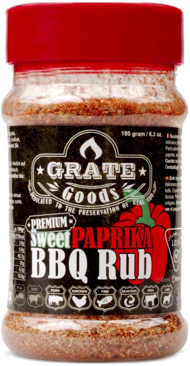 Sweet Paprika BBQ Rub 180 g Grate Goods