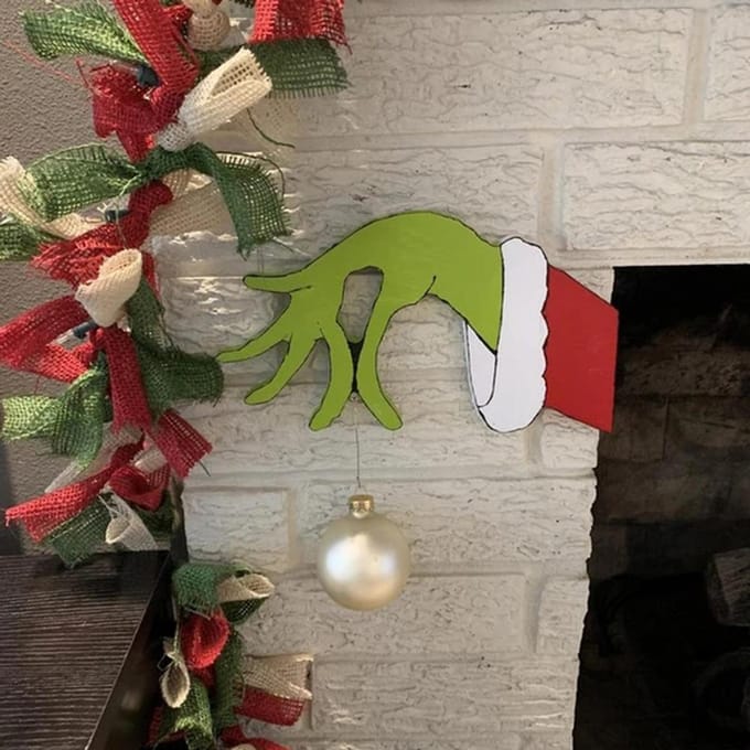 Kerstdief Decoratie Kerstversiering Exquise Grappige Dief Raam Decoraties voor Raam gray