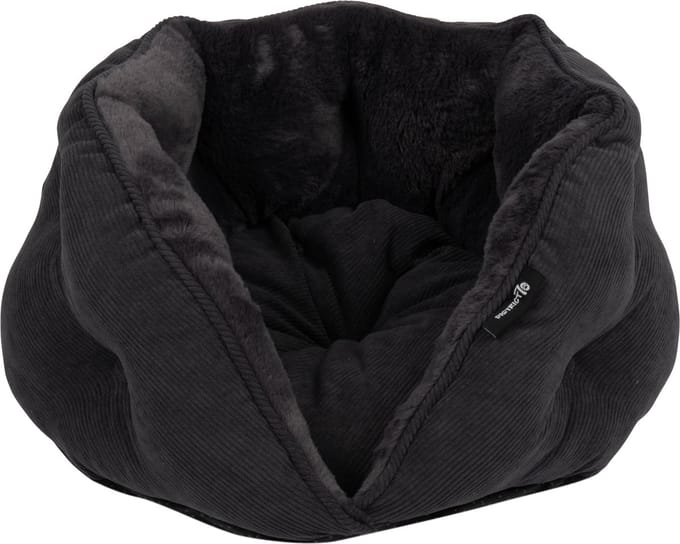 District 70 TUCK - Luxe Retro Kattenmand van Corduroy - Donkergrijs - 50x50x30 cm