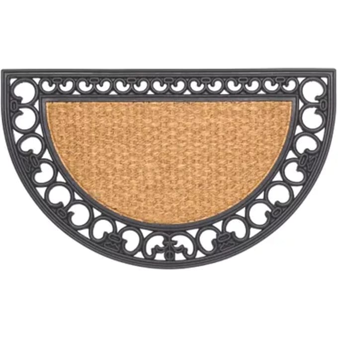 Gazelle Deurmat Halfrond - Kokos Rubber - Natuurlijk - 45x75cm
