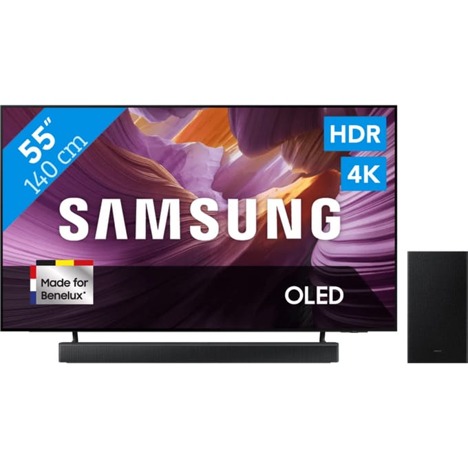 Samsung 55" OLED 4K S85F (2025) + Samsung HW-B66CF Zwart