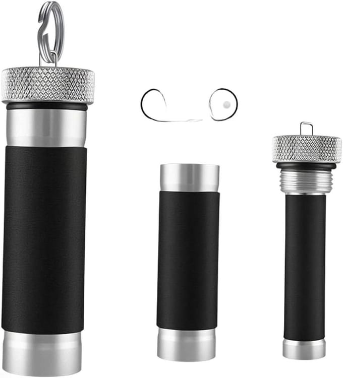 Vislijn trekstang - Lijnspanner tool - Vastzetten knopen - Antislip karteling - 4 x 1.2 cm - Titanium grijs