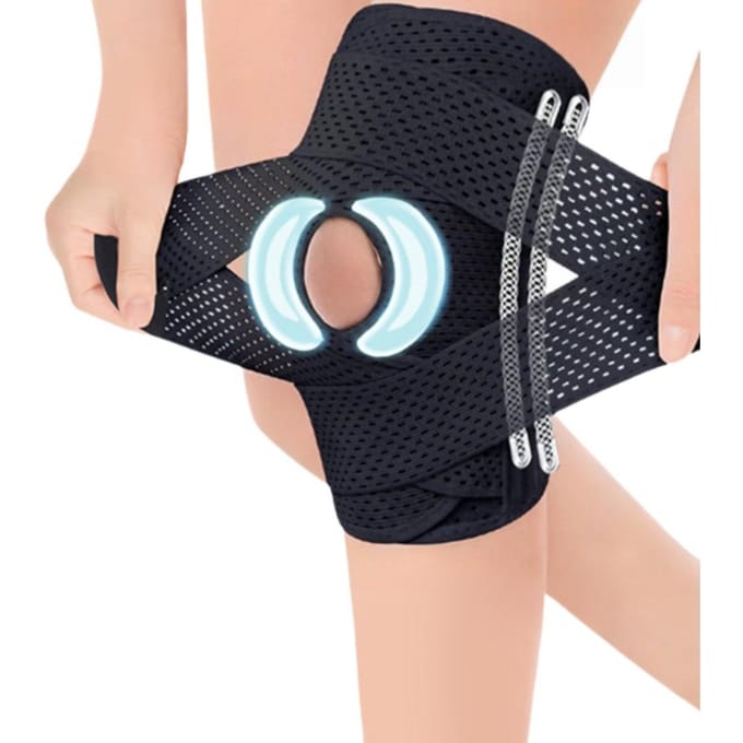 Genouillère Légère Réglable Support Ménisque Sangle Rotulienne Wrap de Compression Protecteur Articulaire Pour le Sport XL