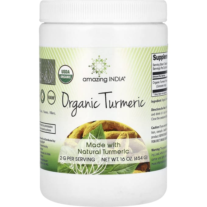 Geweldig India, Biologische Kurkuma, 16 oz (454 gr)