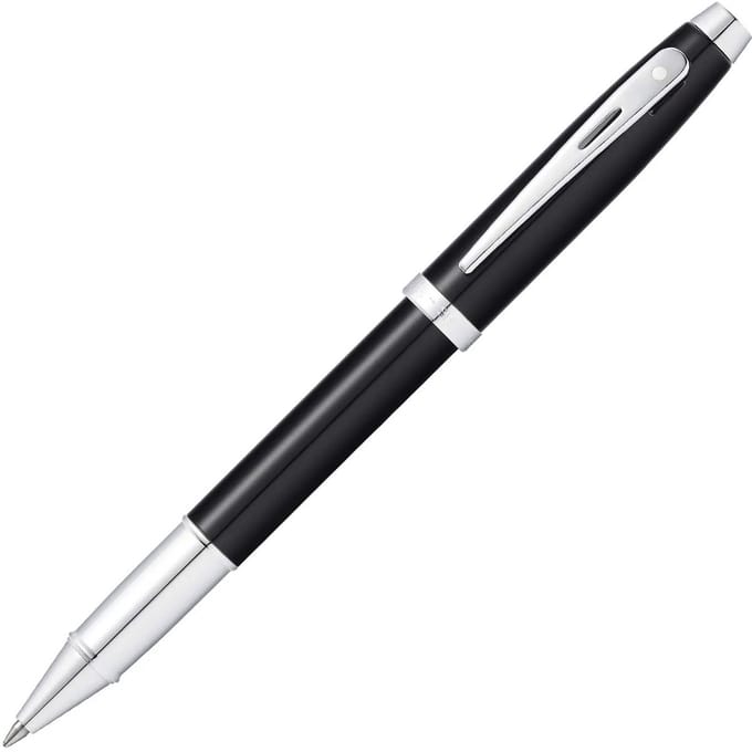 Sheaffer rollerball - 100 E9338 - Glossy black lacquer chrome plated