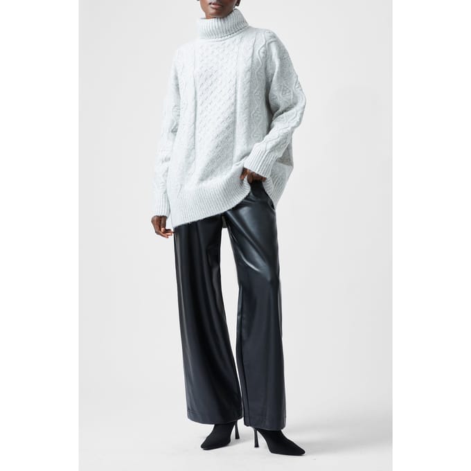 French Connection Cable Ls Jumper W Lgt Grey Mel Taglia: XS | Maglioni a maglia Outlet | Donna | Grigio