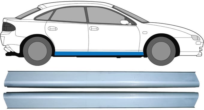 Reparatie dorpel voor Mazda 323F BG 1989-1994 / Links = Rechts / Set