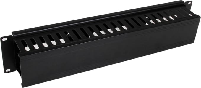 StarTech.com 2U Horizontaal Vingerkanaal Rack Kabelbeheerpaneel met Deksel - rack kabelbeheerpaneel - 2U