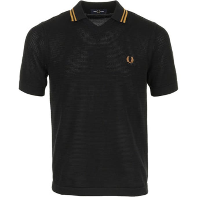 Polo Shirt Korte Mouw Fred Perry Pointelle Knitted Shirt