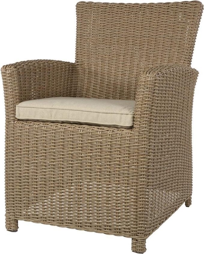 Tuinstoel Tropez Straw - bruin (set van 2 stuks)