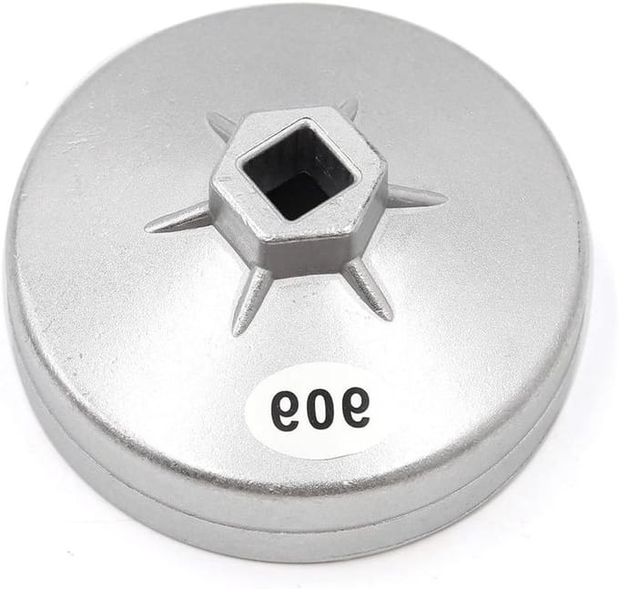 Allecta - 15 Fluit Olie Filter Cap Moersleutel Verwijderen Gereedschap - Auto - 92mm Binnen Dia