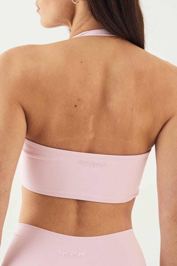 Dames DSGN Studio Ultra Sculpt Twist Front Sport BH | Baby Roze | Maat: 2XL