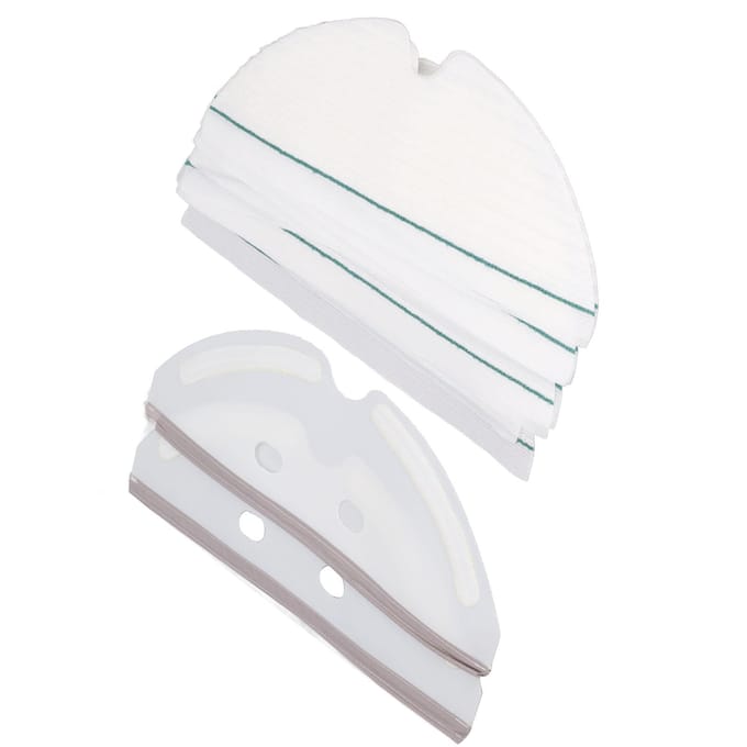 Kit Support Chiffon Mop Balai Laveur Support Chiffon Mop Jetable Plaque pour Xiaomi Roborock S6 S5max E35 E2 white
