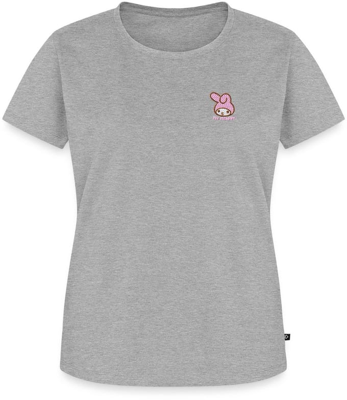 My Melody Geborduurd Portret Premium T Shirt Dames