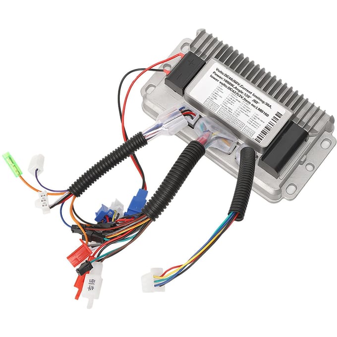 1000W Borstelloze Controller Sinusgolven 48V60V Universeel 3 Modi Gegoten Aluminium Behuizing E-bikes Onderdelen gray