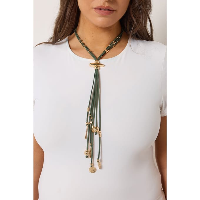 Yours Goudkleurige Kralenketting Met Koordsize One Size