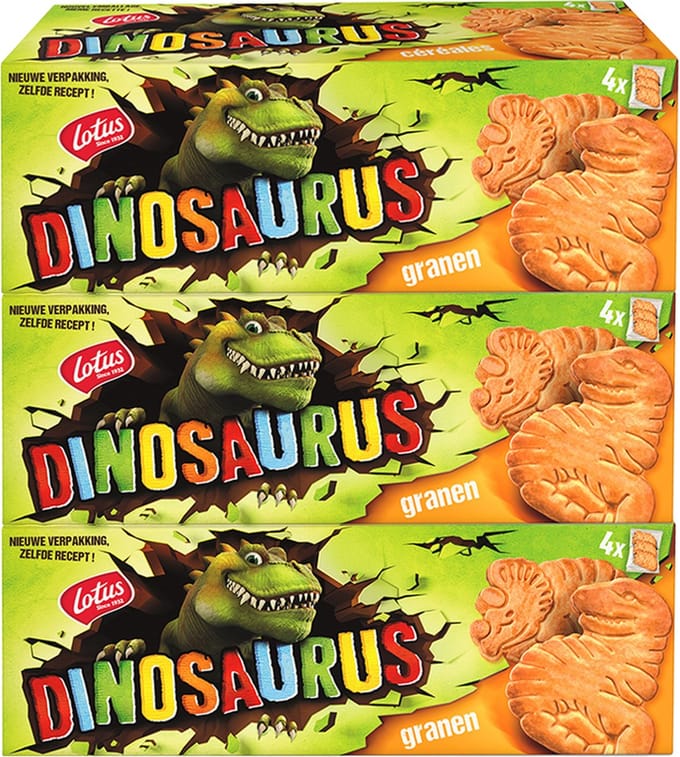 Lotus Dinosaurus Original met granen - 175g x 3