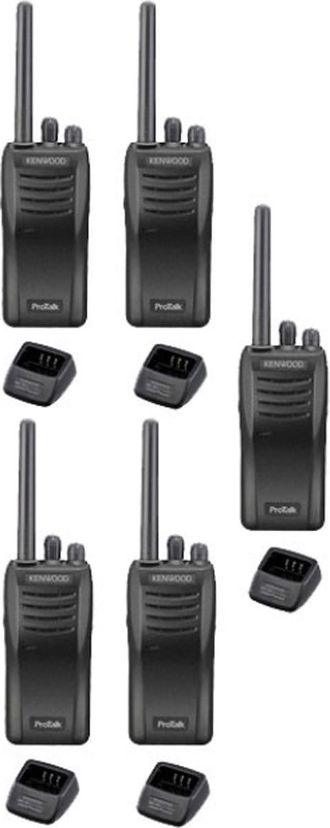 Set van 5 stuks Kenwood TK-3501 PMR446 met tafelladers