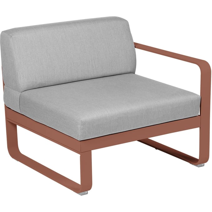 Fermob BELLEVIE Fauteuil Module rechts - 20 okerrood - 79 Flanelgrijs