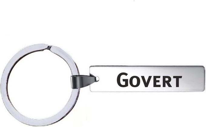 Sleutelhanger Met Naam - Govert - RVS