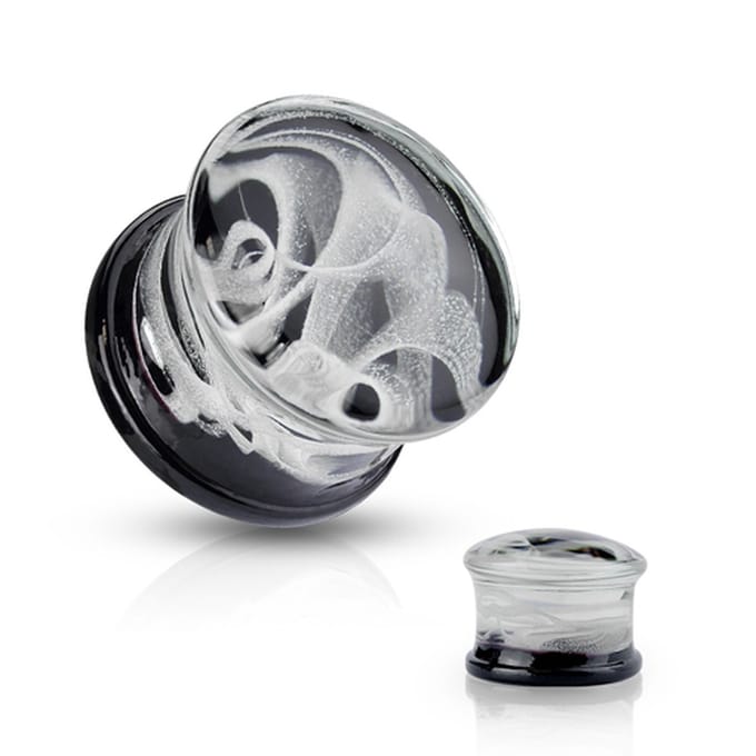 6 mm Double-flared plug glas smoke design