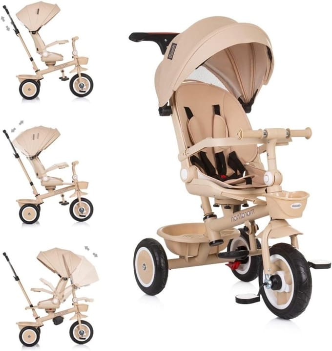 Driewieler - Loopfiets Kinderen - Buiten Spelen - Omkeerbare Zitting - 92 x 46 x 99 cm - Beige
