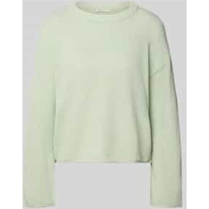 Tom Tailor Denim - Relaxed fit gebreide trui met boothals - Maat L - light matcha green