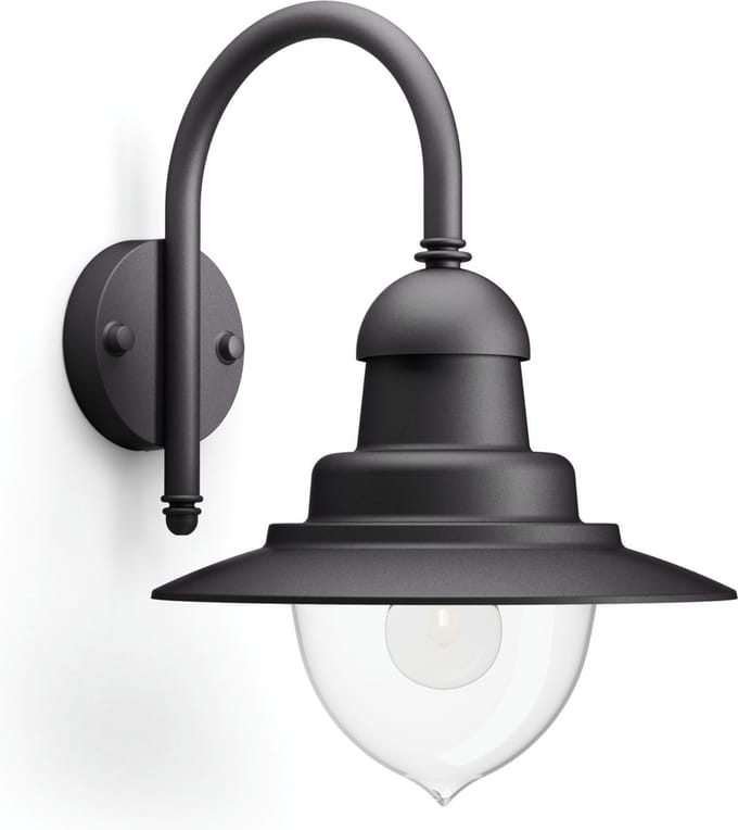 Philips Raindrop wall lantern black 1x60W 230V| No bulb Ha