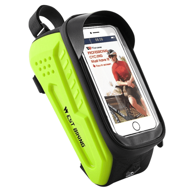 West Biking MTB Rugged Telefoonhoesje Fiets Geelgroen