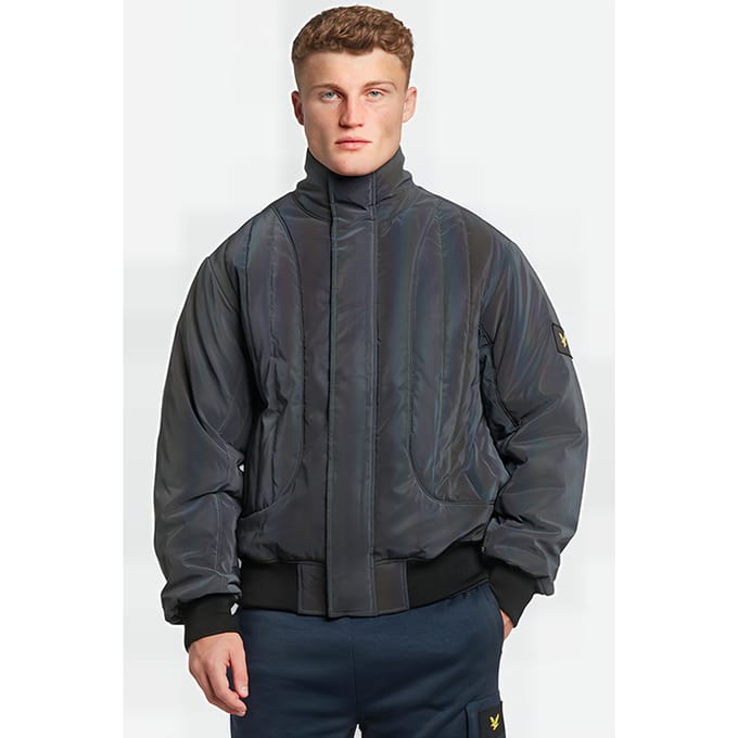 Lyle & Scott Iridescent Padded Bomber Z865 Jet Black Taglia: M | Bomber Outlet | Uomo | Nero