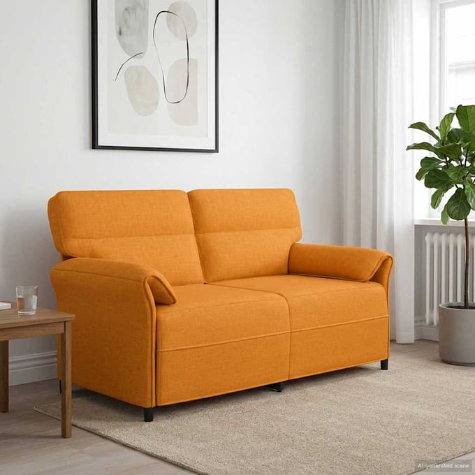 vidaXL - Bank - 100% - polyester - metalen - frame - MDF, - Multiplex