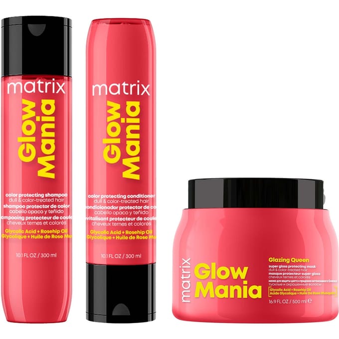 Glow Mania Colour Protecting Set including Shampoo, Conditioner, Leave-In Conditioner, and Mask