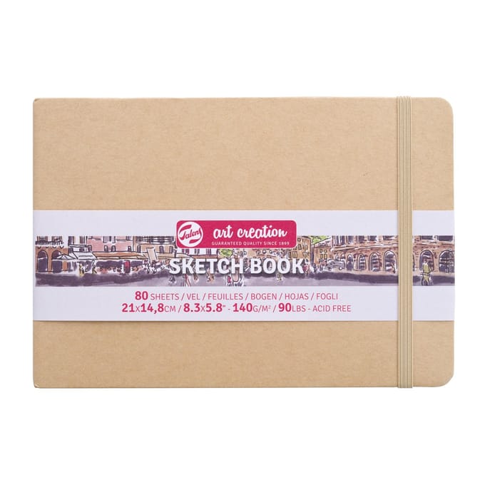 Schetsboek talens art creation 210x150mm kraft | 5 stuks
