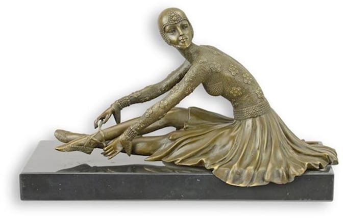 Tanara Danseres - Bronzen beeldje - Sculptuur - 26,9 cm hoog