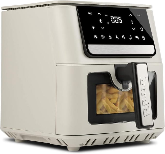 Luchtfriteuse - Airfryer - Gezond Koken - 8 Programma's - 65 Liter - Zwart