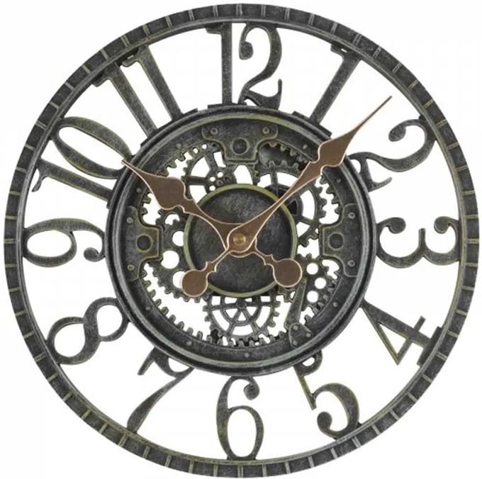 Newby Mechanical Klok - 30cm - Industrieel - Binnen & Buiten
