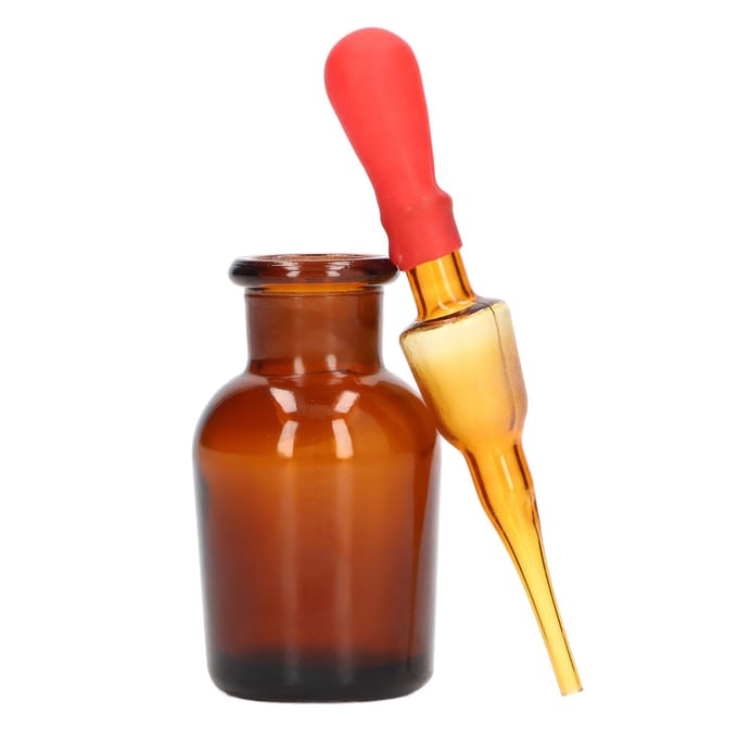 10 stuks Druppelflesje 30 ml Inhoud Rubberen Dop Gereedschap Set Kit voor Laboratorium Experiment brown