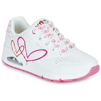 Skechers Uno Twin Hearts dames sneaker - Wit multi