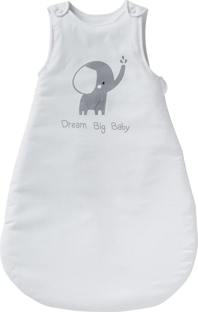 Vertbaudet Baby slaapzak Olifant - mouwloze - wit